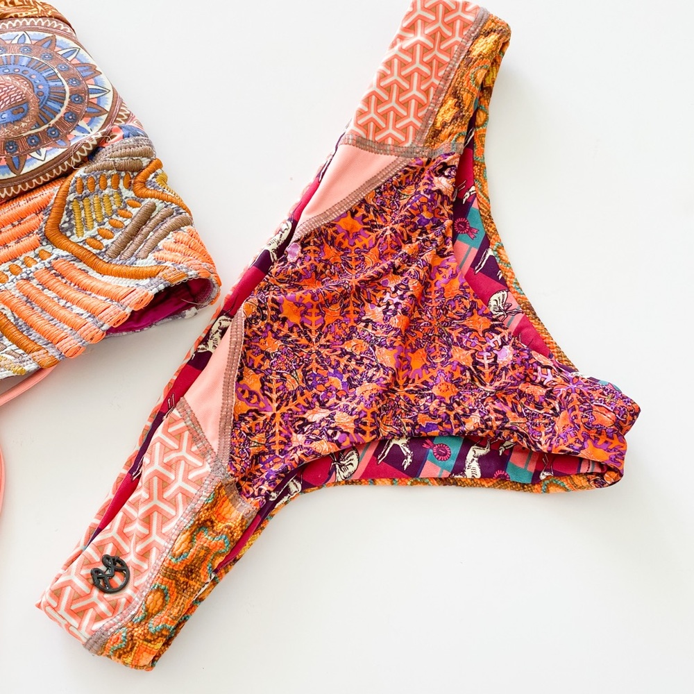 Maaji Multicolor Printed Bikini Set - Orange, Pink, Purple, Blue - Picture 5 of 6